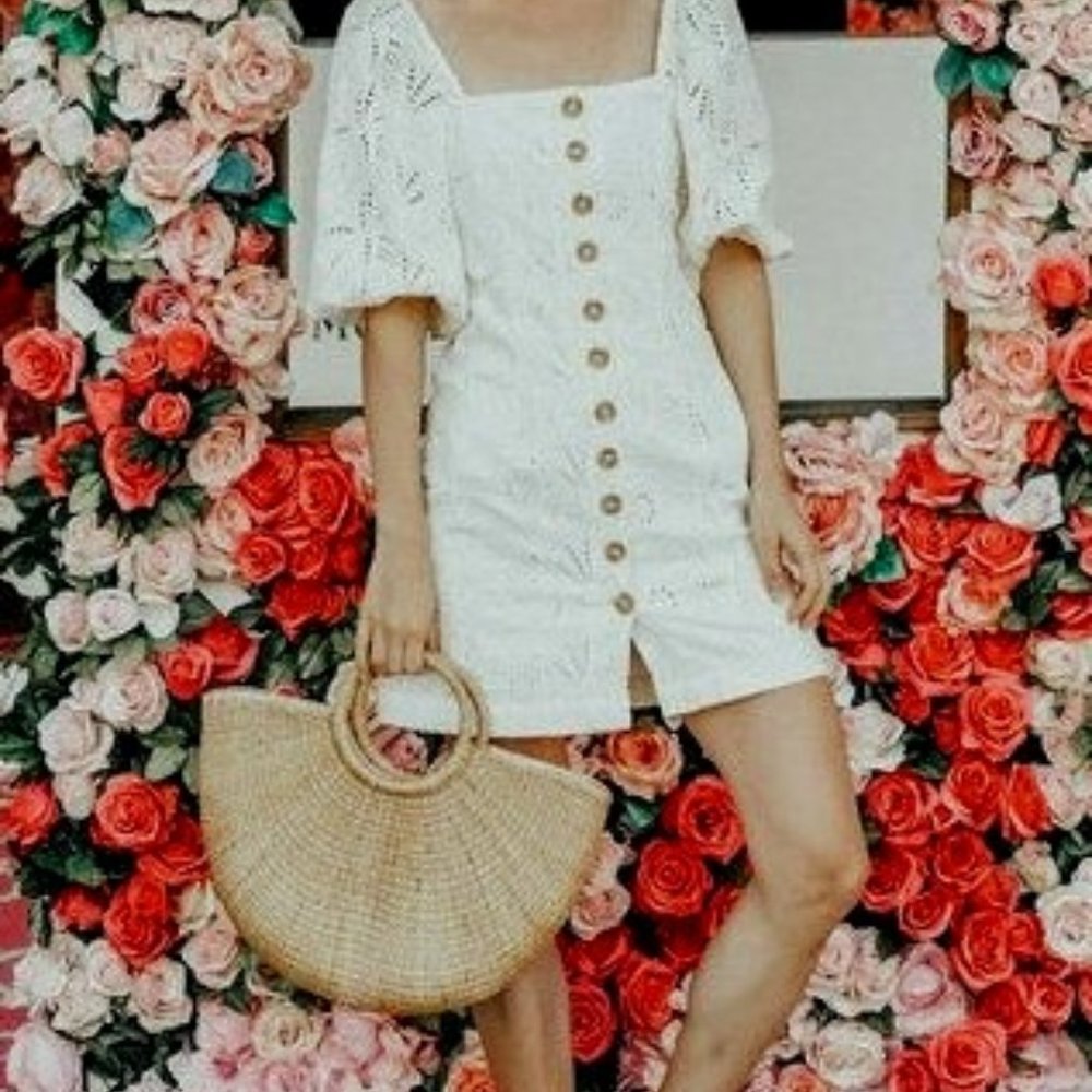 Free People Daniella Eyelet Minidress Size 12